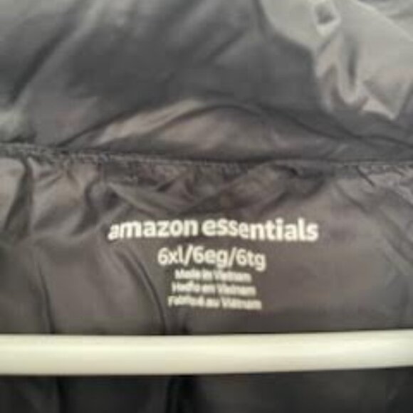 Amazon Essentials Men’s 6XL Black Lightweight Water-Resistant Puffer Vest - Picture 4 of 7